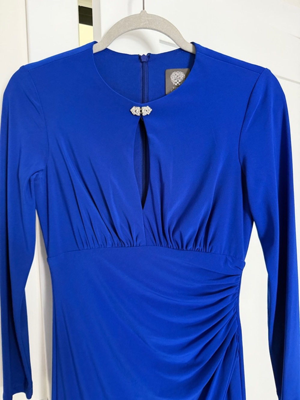 Worn once  Vince Camuto Cobalt Blue Long Sleeve Maxi Dress size 4